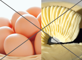 卵、マーガリン、乳化剤、イーストフードを使用しないイメージ画像